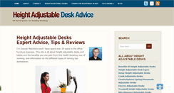 Desktop Screenshot of heightadjustabledeskadvice.com