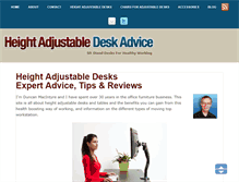Tablet Screenshot of heightadjustabledeskadvice.com